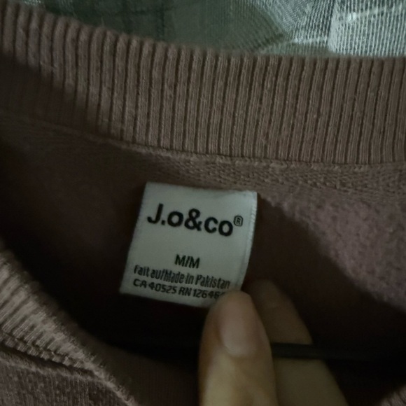 [M] Jo & Co Dusty Pink Crew Neck Sweater - Picture 3 of 4